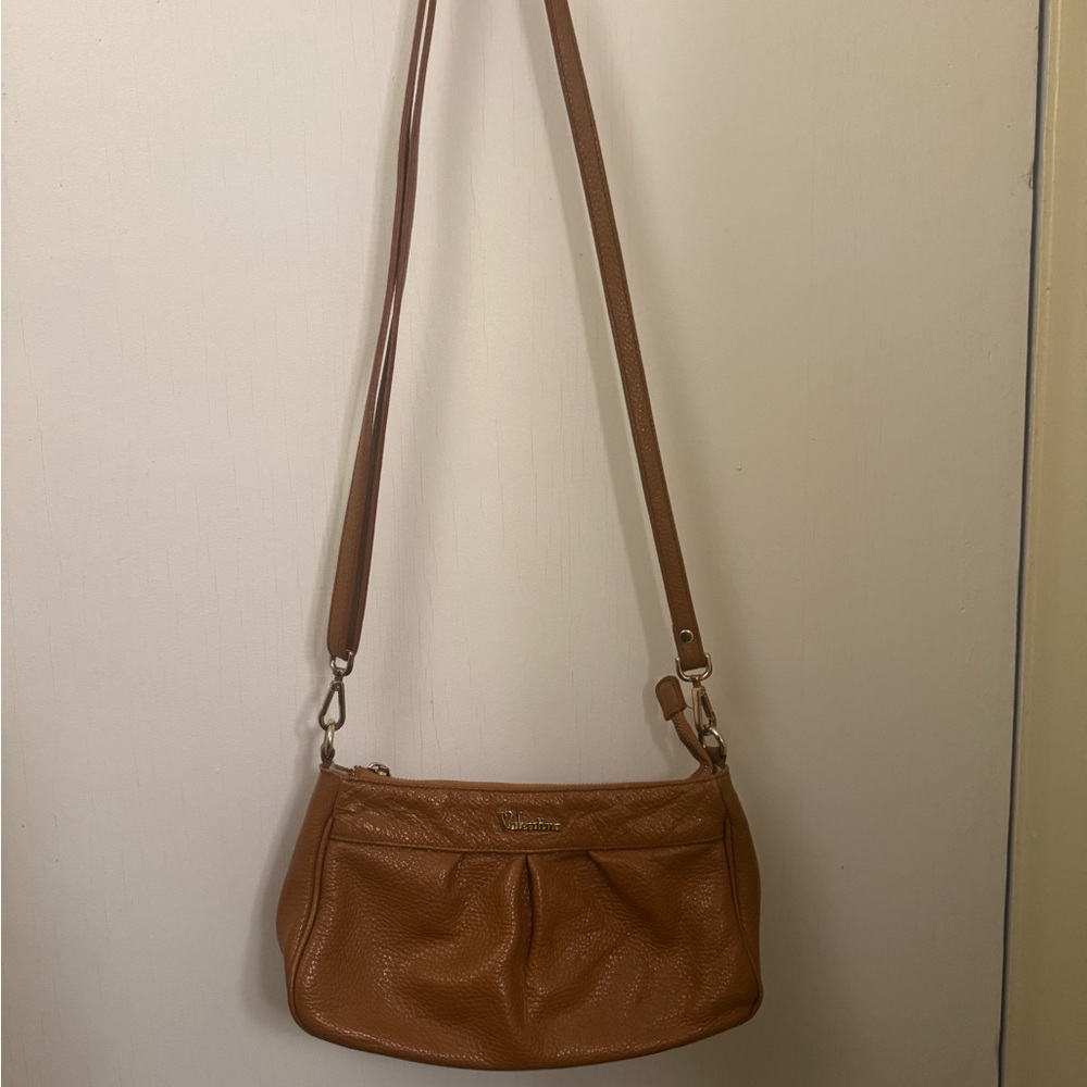 Valentina Brown Leather Shoulder Bag